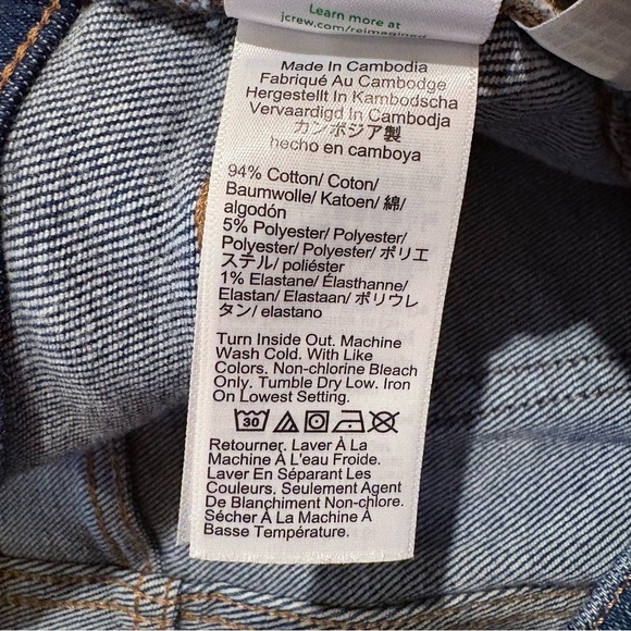 J. Crew Stovepipe High Rise Straight Blue Jeans - Picture 7 of 7